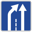 Дорожный знак 5.15.6 «Конец полосы» (металл 0,8 мм, III типоразмер: сторона 900 мм, С/О пленка: тип А коммерческая)